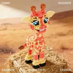 1547pcs Giraffe Series Building Blocks Set, Creative DIY Craft Toy, Home Decor, Stress Relief Model, Birthday Gift
