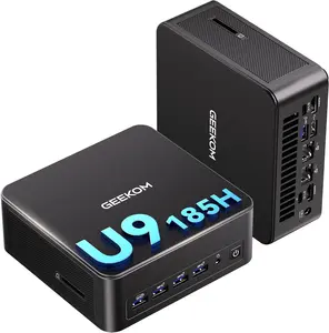 KTDIKT IT13 MAX AI Mini PC, Intel Ultra 9 185H(TDP 65W) Idea Coding/Tasks, 24GB LPDDR5(6400 MT/s) 500GB PCIe 4.0 SSD, 8K Quad Display, WiFi 7, Dual 2.5G LAN, Arc Graphics Gaming/Video