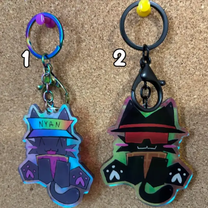Roblox Forsaken Nyan Elliot and Tac Nayn Chance Tail- keychains