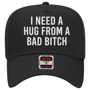 Funny Slogan Trucker Hat - "I Need A Hug From A Bad Bitch" Embroidered Snapback Cap - Unisex Y2K Streetwear Baseball Hat