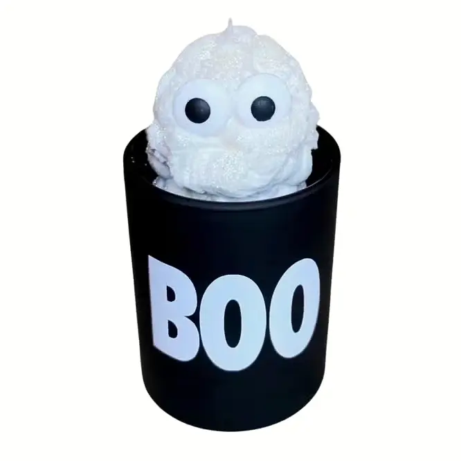 Boo! Ghost Whipped Cream Vegan Fall Scented Soy Candle