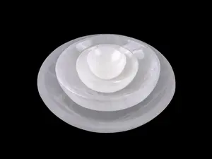 Selenite Charging Bowl, Four Sizes 2.25", 4", 5.5", & 7.5", Selenite Crystal, Meditation Bowl, Reiki, Jewelry Holder, Cleansing Bowl