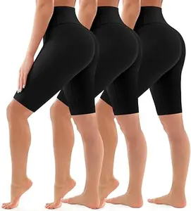 3 Pack Biker Shorts Women High Waisted- 8" Tummy Control,Ultra-Comfort for Workouts,Yoga & Daily Wear with Pockets