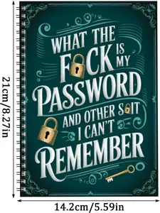 What’s My Password and Other Stuff I Can’t Remember: Spiral Bound Password Keeper Notebook, Password Logbook for Websites, Email, Username, Password & Last Password Update Date mochi things planner money savings book Manila Accordion File Organizer bible