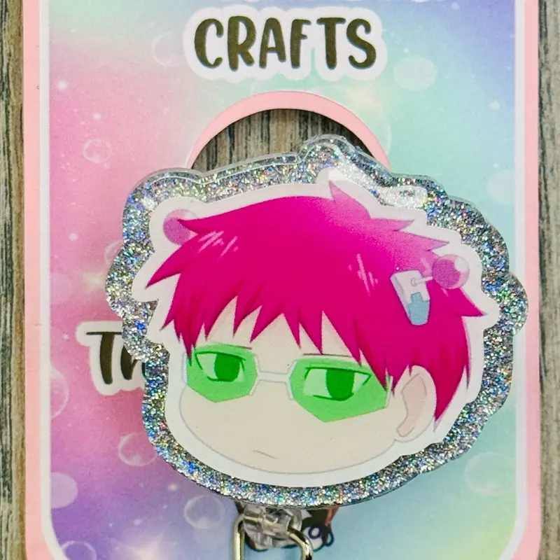 Anime Psychic Badge Reel/ID Clip-Retractable Clips-(Alligator, Belt, MRI Safe, Carabiner) & Non-Retractable Clips