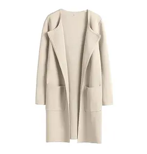 Women's Open Front Knit Lightweight Cardigan Casual Long Coatigan Sweater Lady Jacket Coat 2024 Fall Outerwear