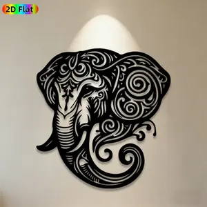 1pc Elephant Metal Wall Art, Intricate Elephant Statue Mural, Ideal Gift for New Year, Diwali, Elephant Decor Enthusiasts, Weather-Resistant Metal Wall Decor Wall Sculptures, Perfect for Home Wall & Garden Fence Elephant Art Enthusiasts