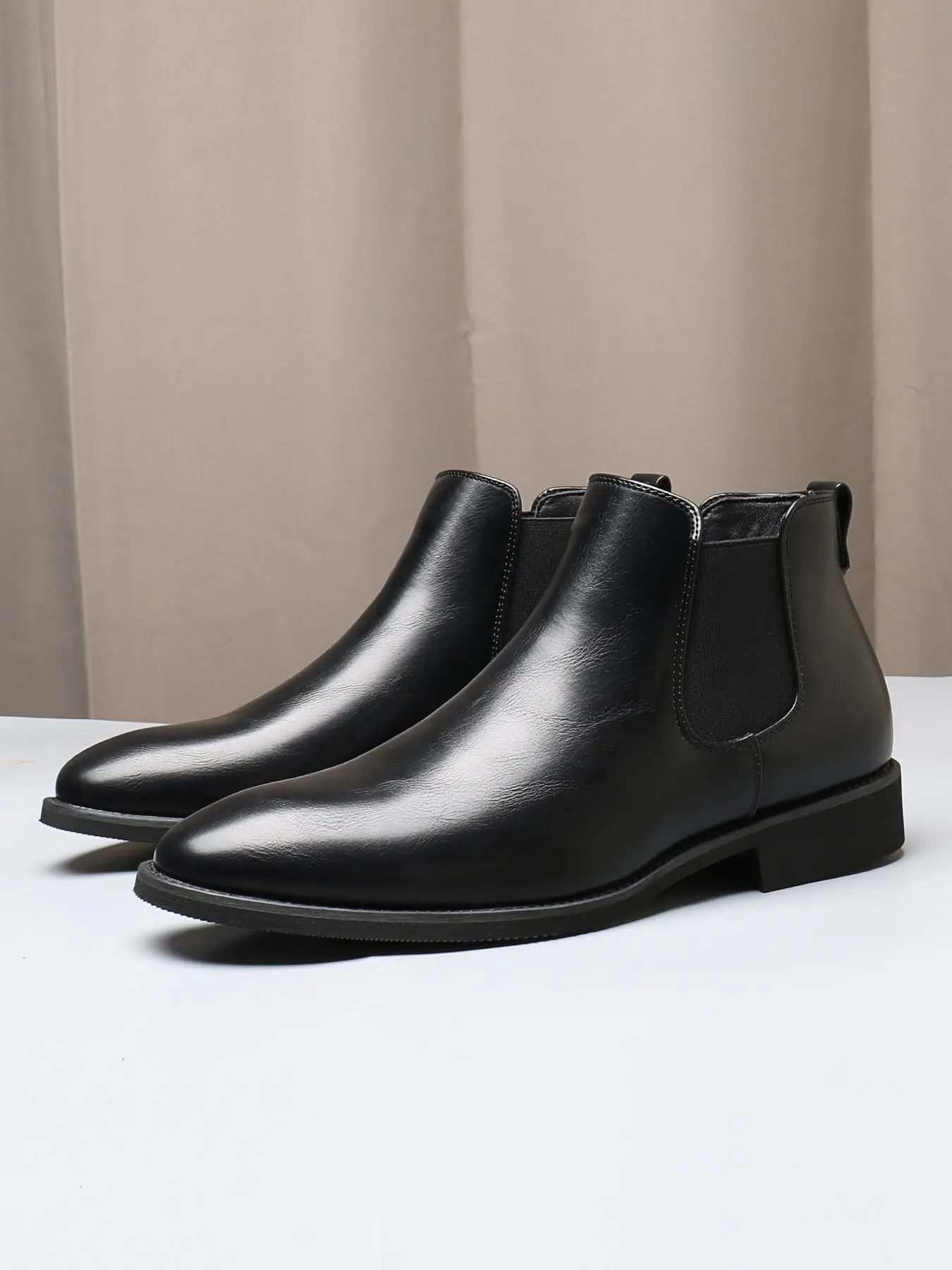 Men's Fashionable Classic Solid Color Chelsea Slip On Boots, Casual Comfortable Ankle Boots for Daily Wear, Fashion Shoes for Party, Daily Wear Footwear