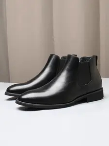 Men's Fashionable Solid Color Chelsea Boots, Casual Comfortable Ankle Boots for Daily Wear, Fashion Shoes for Party, Daily Wear