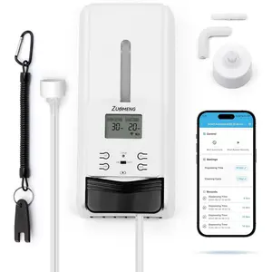 A/C Drain Line Cleaner System with WiFi App, Programmable Cycle, 1000ml Tank – HVAC Drain Cleaner Tool Prevents Clogs & Leaks, Keeps Home Comfortable