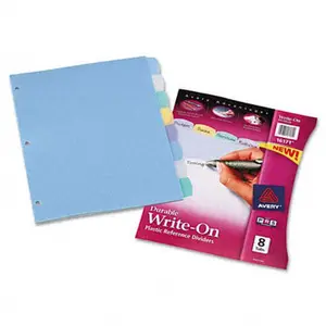 Avery Translucent Multicolor Write-On Dividers Eight-Tab Letter
