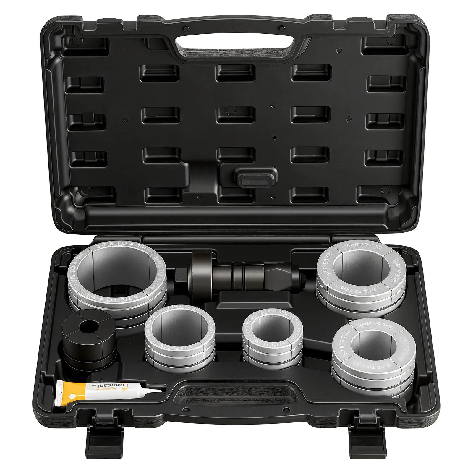 VEVOR Exhaust Pipe Expander Tool Kit, 1-5/8" to 4-1/4" Exhaust Pipe Stretcher, Muffler Pipes Spreader with 7 Heavy-Duty Collects & Storage Case, Automotive Car Tool Kit for Tailpipes Tubes