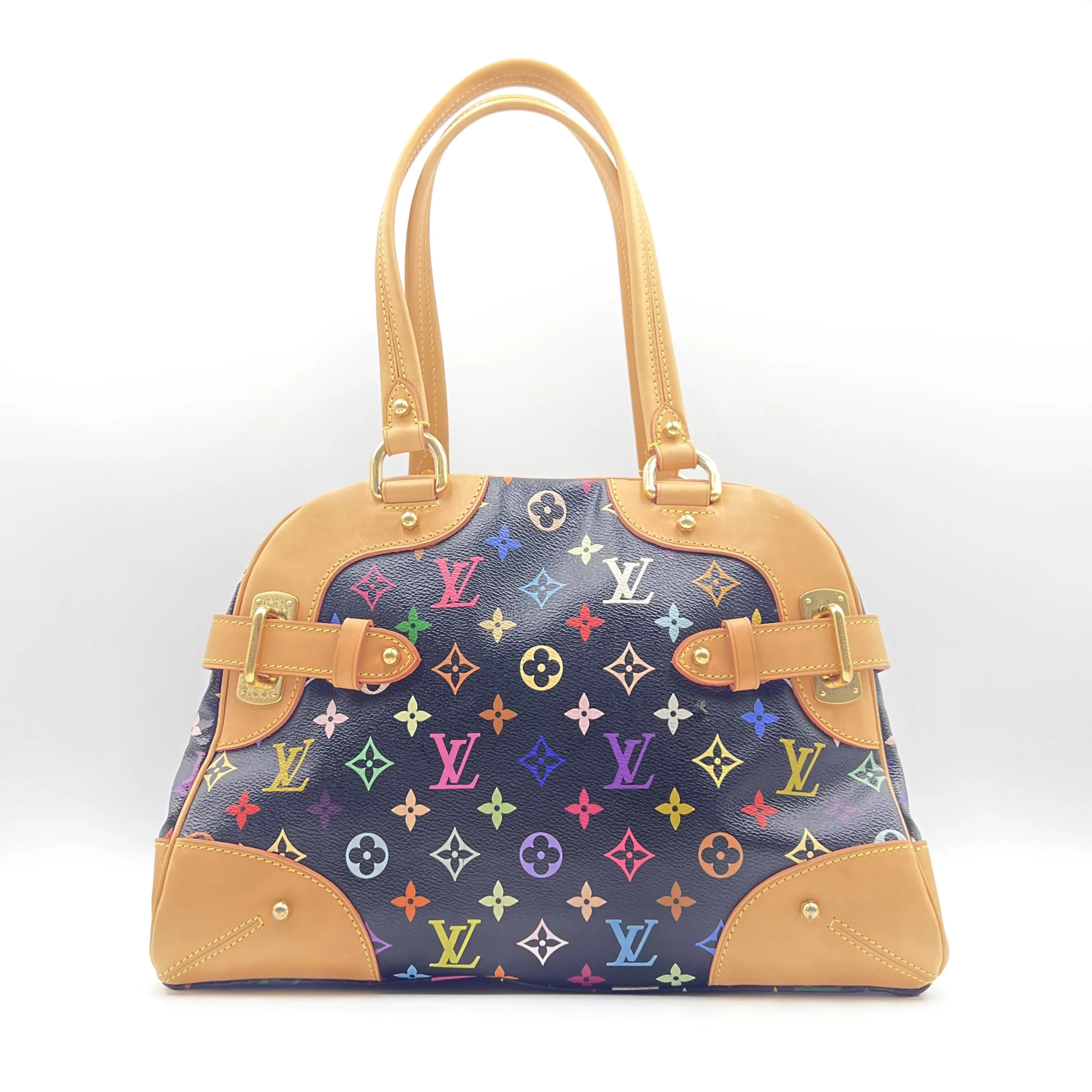 Pre-owned Louis Vuitton Leather Shoulder Bags Takashi Murakami Monogram Multicolore Claudia Handbag