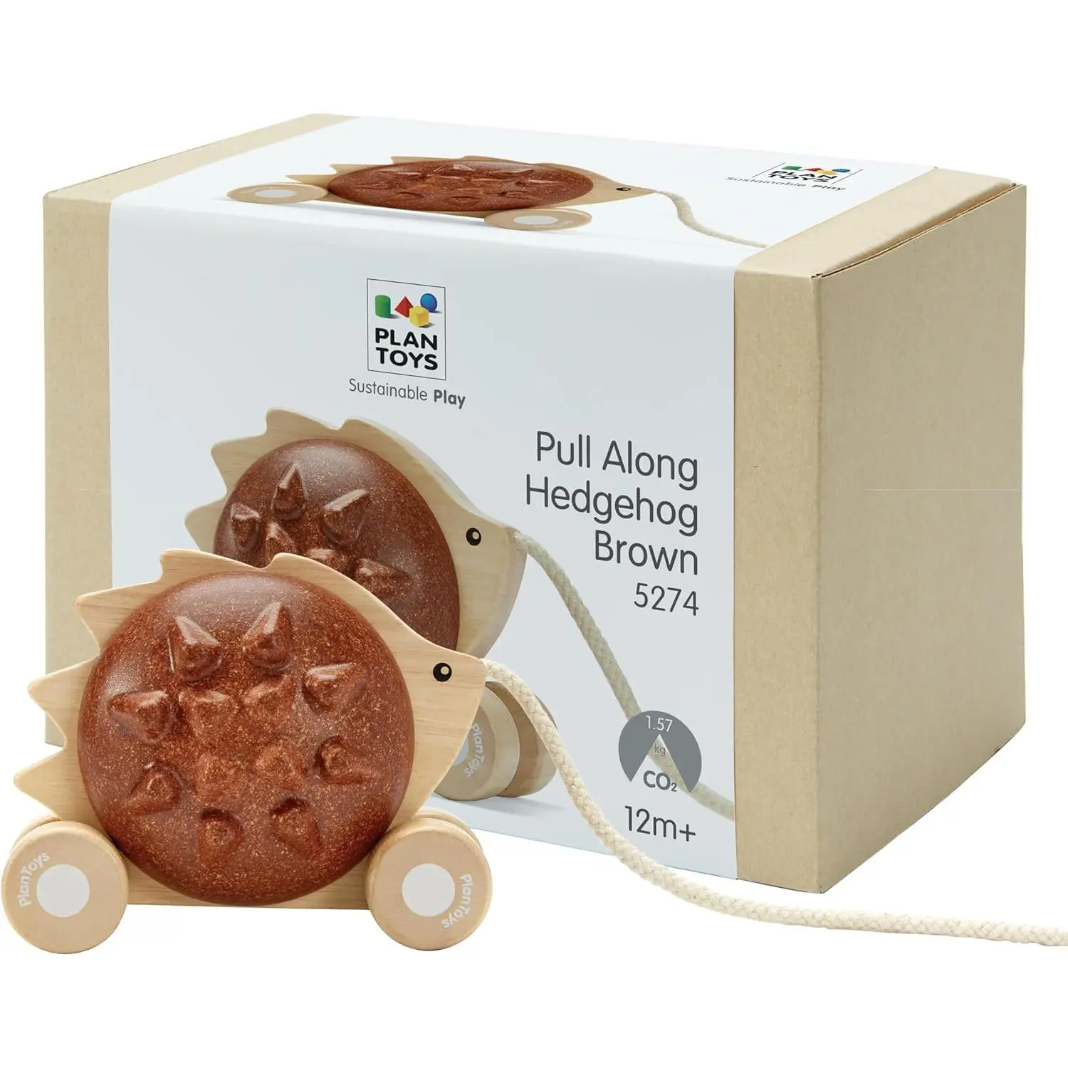 Pull Along Hedgehog   Brown