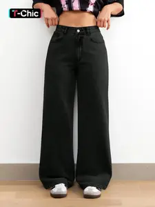 Women's Vintage Style Loose-Fit Jeans Pants, Casual Fashion Daily Wear, All Seasons Comfortable Denim Bottoms for Women, Loose Boyfriends Jeans