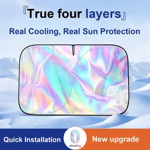 Universal Front Window Sunshade Foldable UV Block Heat Insulator For Most Vehicles