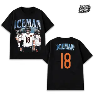 [Youth & Adult] Caleb Williams 18 'Iceman ' For Da Bears High-Quality 100% Cotton T-Shirt (Made In US), Bears Nation Football Shirt, Game Day Outfits, Gift For Football Fans, Bear Down Football Graphic Tee