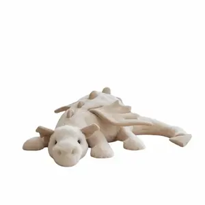 Jellycat Snow Dragon Plush Soft White Stuffed Animal – 50cm Magical Dragon Toy