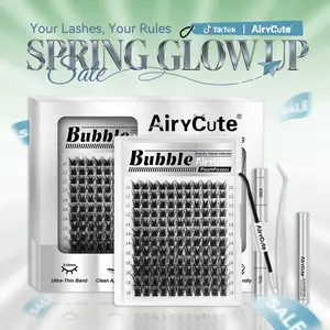 Bubble | Voluminous Queen Lashes | Unstoppable Bestseller You've Been Waiting For | Lashes with Ultra-Dense, Waterproof, Long-Lasting Lashes | Volume Style | Beginner-Friendly DIY Lashes for a Flawless | Trendy & Must-Have Clusters