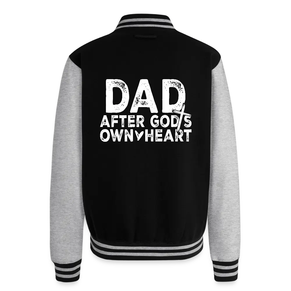 Dad After His Own Heart Men's Christian Heavyweight Letterman Jacket