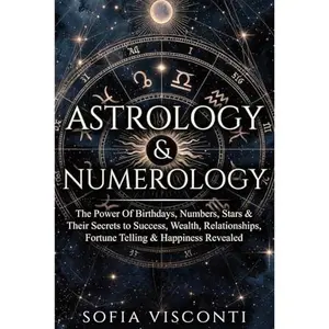 USED Book - Astrology & Numerology: The Power Of Birthdays, Numbers, Stars & Their Secrets to Success, Wealth, Relationships, Fortune Telling & Happiness Revealed by Sofia Visconti (Paperback) - english