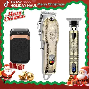 LQT Men's 3-in-1 Cordless USB Hair Clipper set , Rechargeable Precision Clip Styling Tool with Detail Trimmer & Cordless Shaver Kit for Beard Grooming, Barbershop & Home Use Wireless Haircut Tool split end trimmer clippers for men