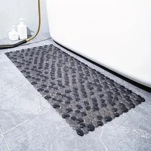 Extra Long Deep Foot Massager Bath Tub & Shower Mat, Non-Slip Rectangular Design with Suction Cups, Relaxates Tired Feet, Improves Safety, Easy to Clean