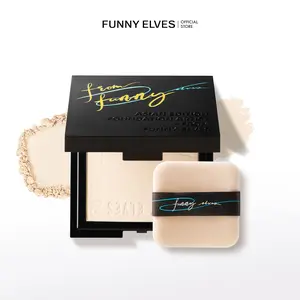 Funny Elves Soft Matte Pressed Powder, 8g, SPF38 PA++, Makeup Cosmetic with Matte Makeup Finish for All Skin Types