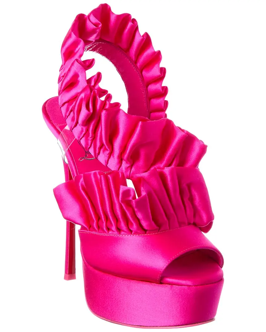 Christian Louboutin Froufrou Alta 150 Satin & Vinyl Platform Sandal