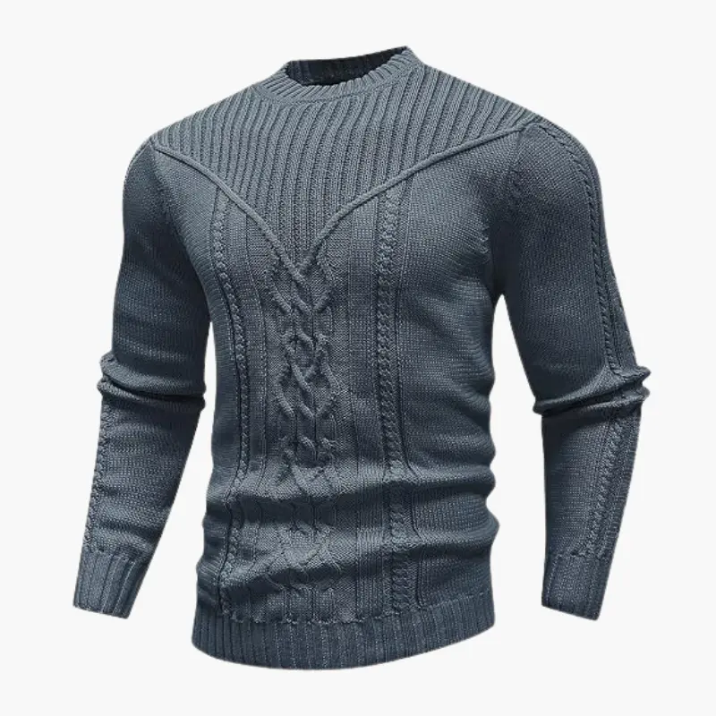Wizoat Men's Crewneck Knitted Sweater, Long Sleeve Pullover Jumper, Soft Regular Fit Knit Top, Ribbed Cuffs & Hem, Lightweight Cozy Fabric, Solid Basic Style, Fall Winter Daily Office Layering Casual Men Knitwear