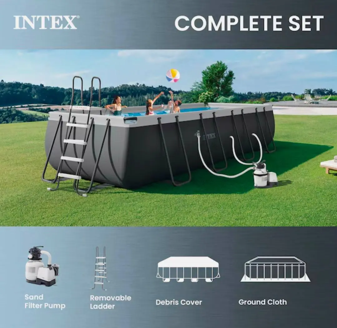 Intex 18x9x52 Above Ground Pool w/ Pump & Ladder