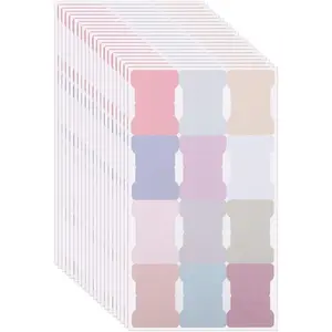 240 Pieces Sticky Index Tabs, Double Sided Book Page Markers, Blank Monthly Tabs, Writable Sticky Notes Flags, Self Adhesive Planner Stickers for Labeling (Morandi)
