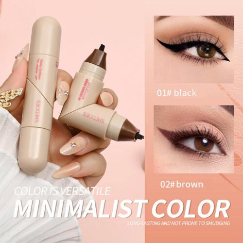 Mother's Day Rotating Eyeliner Stamp Pen - Dual-Head Design with Wing Stamp, Quick-Dry, Long-Lasting, Smudge-Proof for Easy Cat Eye, Sharp Winged Lines All-Day Wear Beginners Friendly Makeup Tool