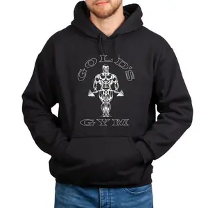 Vintage Golds Gym 1990s Retro Hoodie, Workout Gift, Gym Winter outdoor outfit, Casual Tropical Long Sleeve, Casual Streetwear, Workout Streetwear		