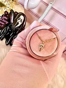Scream Ghostface Pendant Necklace in Gold - Fashion Accessory