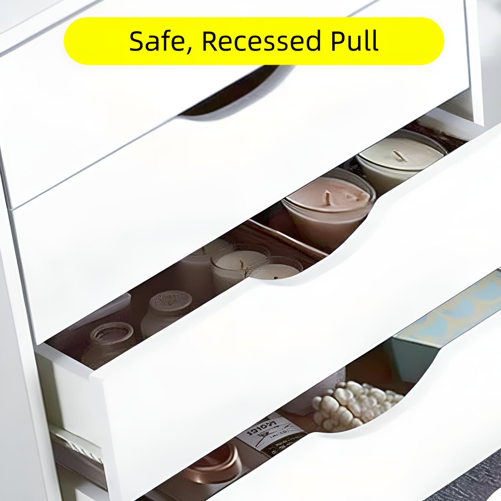 VOWNER 7-Drawer Organizer, Tall Chest of Drawers with Caster Wheels, Alex Drawers File Vanity Storage for Home Office, Bedroom