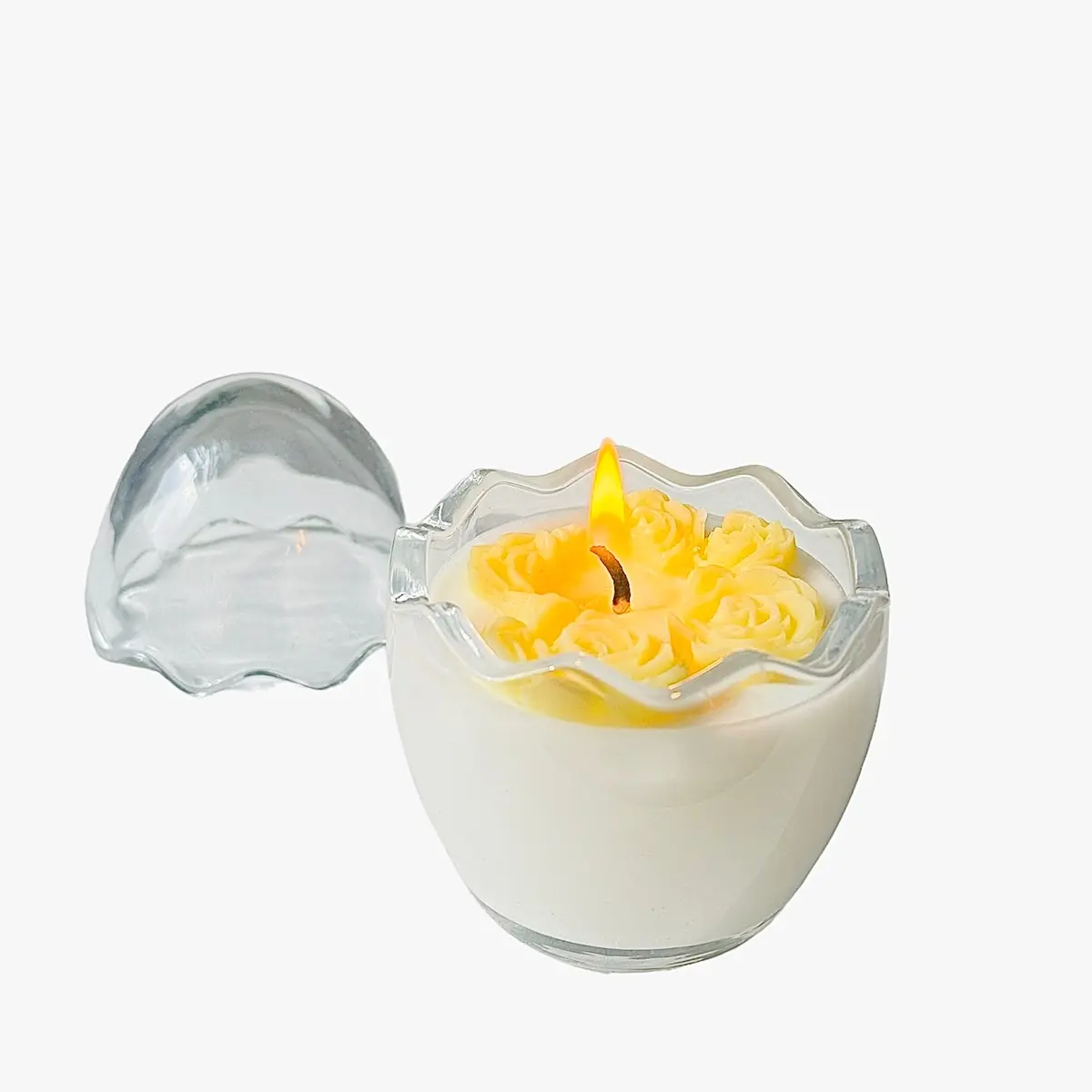 Easter Egg Candle: Symbolic Decor for Easter Celebration | Cute Home Gift & Spring Flower Candle
