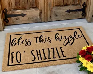 Bless This Hizzle Fo'Shizzle, Funny Doormat, Funny Welcome Mat, Funny Door Mat, Funny Gift, Home Doormat, Housewarming Gift, Wedding Gift
