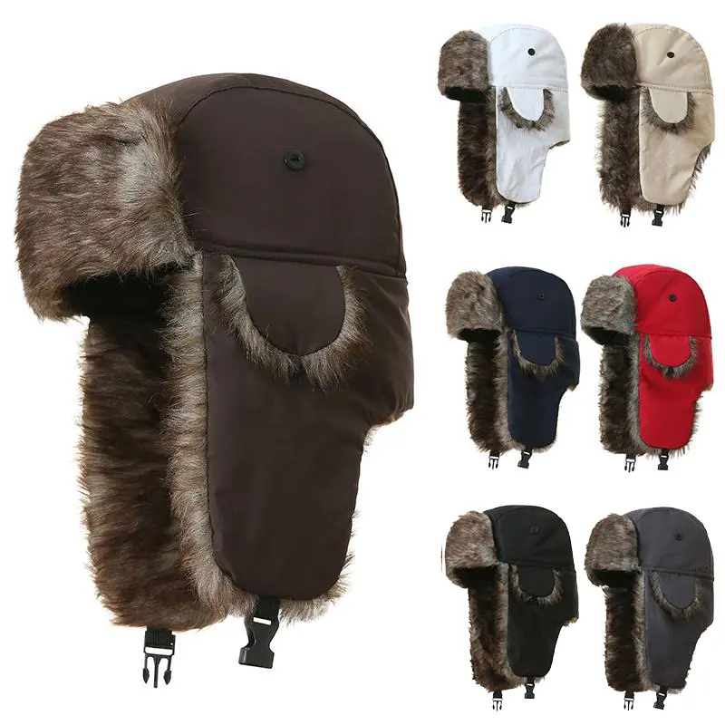 Hat Warm Winter Hat with Ear Flaps Windproof Waterproof Snow Ski Hats for Men Women Cold Weather Hat Warm Winter Hat with Ear Flaps Windproof Waterproof Snow Ski Hats for Men Women Cold Weather