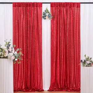 Silver Color Sequin Backdrop Curtain Panel 24x96 Inches, Valentine's Day Party Decor, Birthday Shower Photography, Dessert Table Decoration, Sequins Backdrop Panels