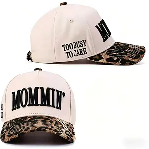 Mommin Trucker Hat – Vintage Two-Tone Mom Baseball Cap, Adjustable Ponytail Hat for Women, Cute Gift for Moms