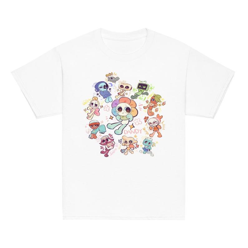 [Sale up to 40%] Roblox Dandy’s World Characters Unisex Youth 100% Cotton T-Shirt 6 Colors Gamer Boys Girls Birthday Gift Present Dandy
