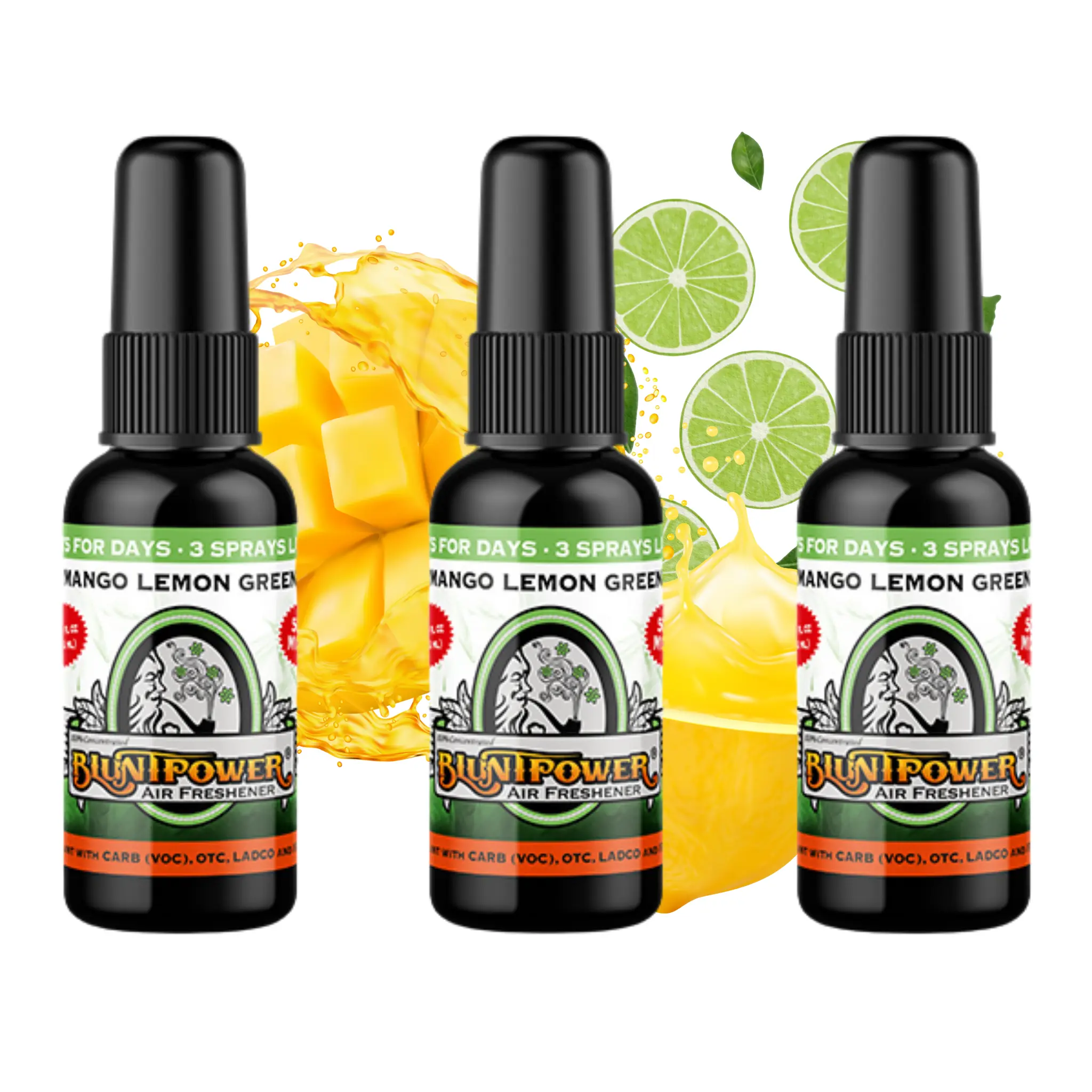 Mango Lemon Green Air Freshener Bundle (3 Pack)