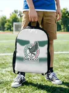 1PC Mexico Backpack Football High School Students Backpack Multi-Function Backpack School Birthday Gift Retro Washable HandbagBack to School Season Match Day Essentials