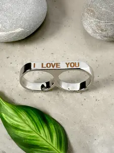 Simple Two Finger Ring, Handmade Jewelry, Everyday Luxury/SZ.8/9