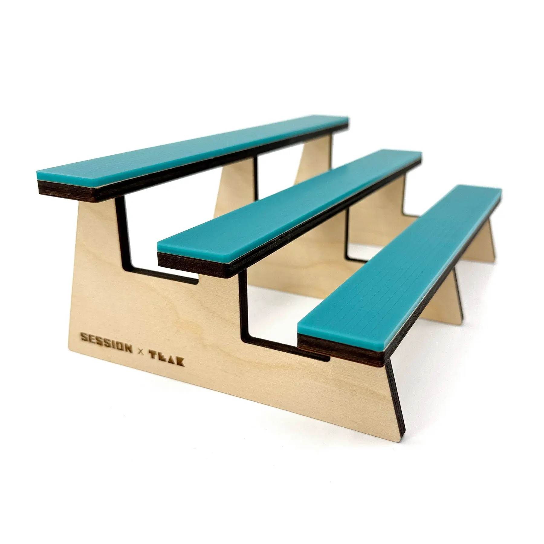 The Bleachers - Wooden Fingerboard Obstacle with Acrylic Surface The Bleachers - Wooden Fingerboard Obstacle with Acrylic Surface