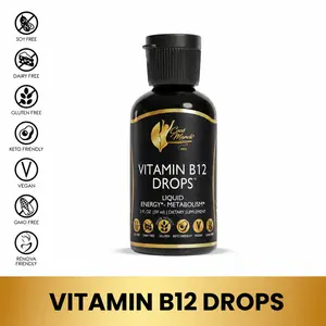 Coco March N.M.D Liquid Vitamin B-12 Complex Dietary Supplement, Wellness Support Supplement  - 2 fl oz Healthcare Edible