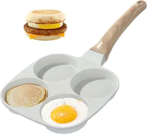 4-Cup Nonstick Granite Omelette Skillet Egg Pan Omelette Pan  - Pancake Pan and Healthy Egg Cooker Suitable for Gas Stove & Induction Cookware
