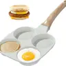 4-Cup Nonstick Granite Omelette Skillet Egg Pan Omelette Pan - Pancake Pan and Healthy Egg Cooker Suitable for Gas Stove & Induction Cookware