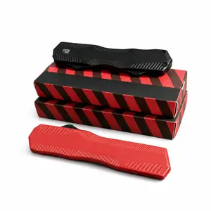 9000R Folding Pocket Knife for EDC 3.3" Cpm-Magnacut Steel Anodized aluminum handle, Lightweight Tactical Design, Pocketclip, for Men Women Ideal for Outdoor Survival, Camping, Hunting (Red)